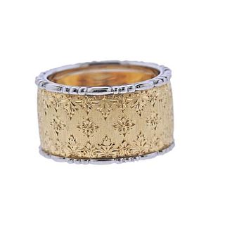 Buccellati Prestigio 18k Gold Wide Band Ring