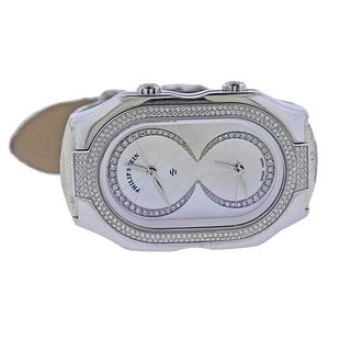 Philip Stein Prestige MOP Diamond Steel Watch 11RH001109