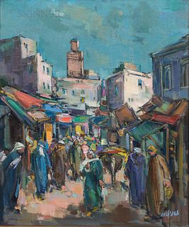 Khalid Al-Jadir (Iraqi, 1924-1988), Market Stalls