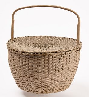 Painted Covered Basket