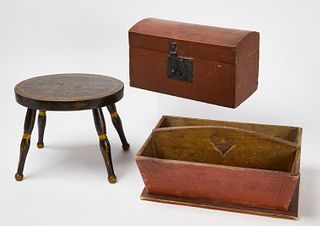 Child's Footstool, Document Box and Carryall