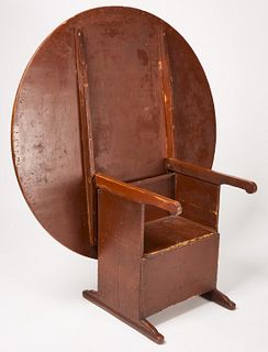Early Shoe Foot Hutch Table
