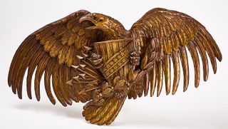Carved Eagle Plaque