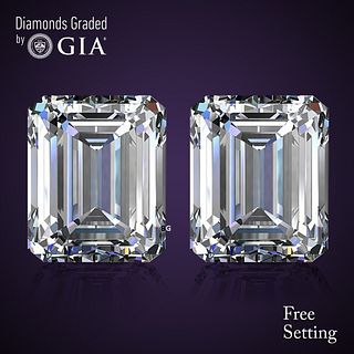 4.02 carat diamond pair Emerald cut Diamond GIA Graded 1) 2.01 ct, Color H, VVS2 2) 2.01 ct, Color G, VS1. Appraised Value: $131,000 
