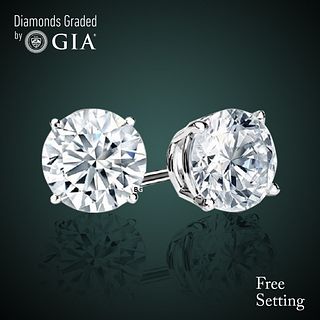 6.02 carat diamond pair Round cut Diamond GIA Graded 1) 3.01 ct, Color D, VVS2 2) 3.01 ct, Color D, VS1. Appraised Value: $677,200 
