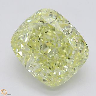 3.63 ct, Natural Fancy Yellow Even Color, SI1, Cushion cut Diamond (GIA Graded), Appraised Value: $91,400 