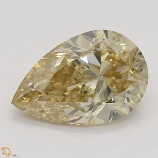 3.01 ct, Natural Fancy Yellow Brown Even Color, VS2, Pear cut Diamond (GIA Graded), Appraised Value: $60,400 