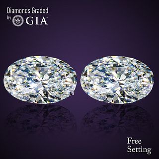 5.02 carat diamond pair Oval cut Diamond GIA Graded 1) 2.51 ct, Color F, VS2 2) 2.51 ct, Color F, SI1. Appraised Value: $162,000 
