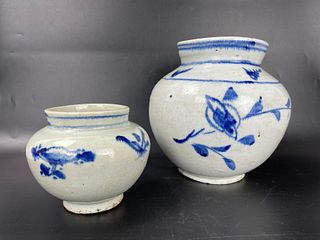 A Korean Blue and White Porcelain Vase
