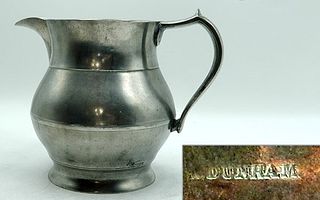 Pewter Open Water Pitcher by Dunham