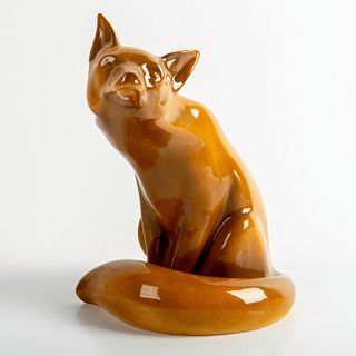 Royal Doulton Unique Color Trial Figurine, Seated Fox Khaki