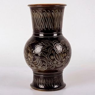 Doulton Lambeth Stoneware Floral  Vase