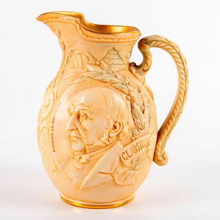 Doulton Burslem Ceramic Pitcher, William Gladstone