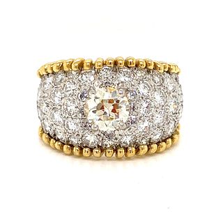 18k Platinum Diamond Ring EGL Cert