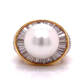 18k Yellow Gold South Sea Pearl Ring