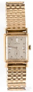 Longines wristwatch, with 14K gold case.
