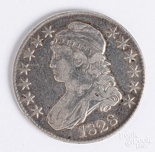 1828 Liberty capped bust half dollar.