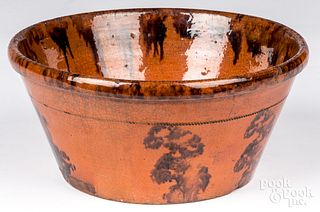 Pennsylvania redware bowl, 19th c.