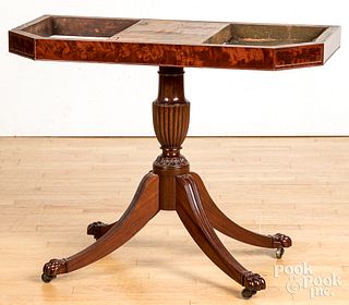 Federal mahogany card table base, ca. 1810