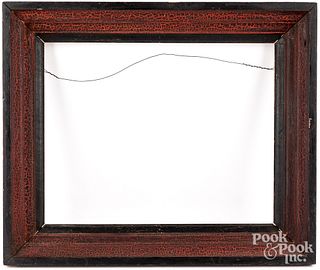 Painted frame, together with a tiger maple frame