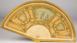 Painted hand fan, 19th c.