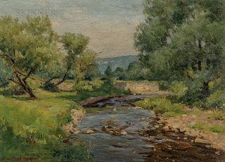 John Willard Raught (American,1857-1931), Stream, Probably a View of Roaring Brook, Lackawanna County