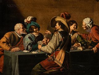 After Theodoor Rombouts (Flemish, 1597-1637), Copy of The Card Players