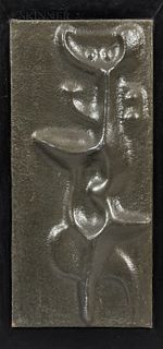American School, 20th Century, Untitled Abstract Bas-Relief Sculpture