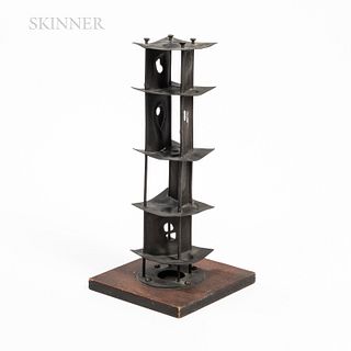 American School, 20th Century, Small Tiered Fountain Sculpture