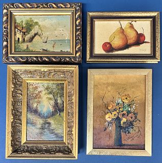 Four Small Oil Paintings