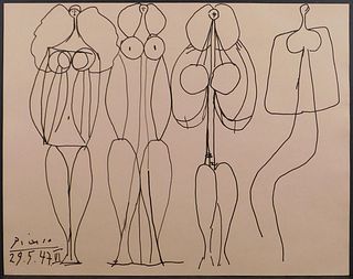 Pablo Picasso, Manner of/ Attributed: Demoiselles