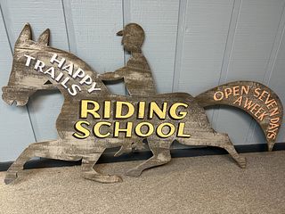 Horse and Rider Trade Sign
