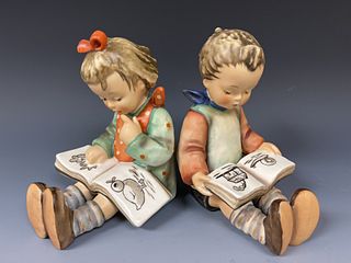 Pair of Hummel Bookend Figurines