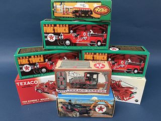 Eight Texaco Die Cast Trucks