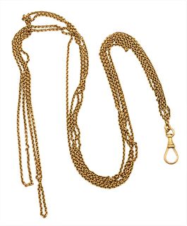 14 Karat Gold Chain, length 63 inches, 23.2 grams.
