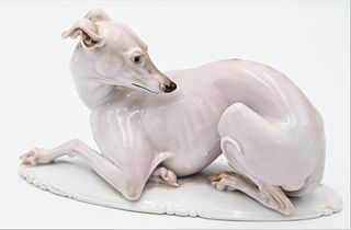 Rosenthal Porcelain, figure of a dog, marked on bottom T. Karner, length 7 inches.