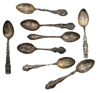 Silver Souvenir Spoons, 28.1 t.oz.