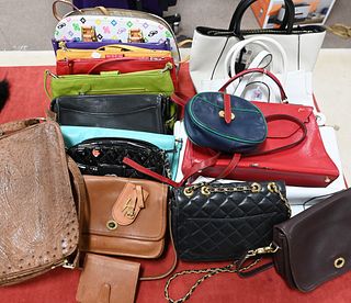 Large Lot of Women's Handbags/Purses, to include bags marked Francesco Biasia, Chanel, Coach, etc.