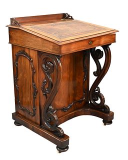 Rosewood Victorian Davenport Desk, height 34 inches, width 24 inches.