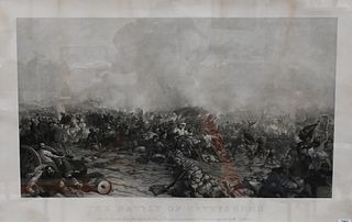 Rothermel and J. Sartain Engraving, "The Battle of Gettysburg", 26 1/4" x 41".