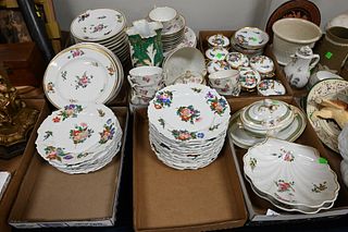Six Tray Lots of Porcelain and China, to include English set of plates, partial set of porcelain, along with small covered pots.