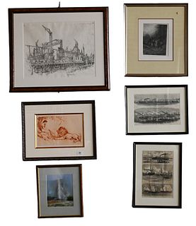 Large Grouping of Prints and Engravings, to include Harper's Weekly; homestead prints, many of Hartford, Connecticut, etc.; largest 9" x 14".