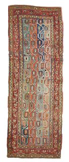 Antique Caucasian Ganje Kazak Rug, 3’11” x 11’1