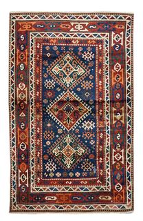 Antique Caucasian Kazak Rug, 4’10” x 7’7”