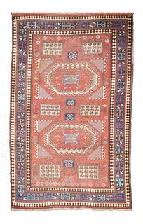 Antique Caucasian Kazak Rug, 5’5” x 8’6”