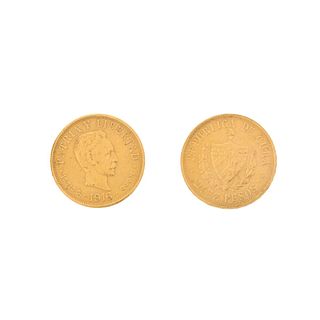 1916 Cuban Diez Pesos Gold Coin