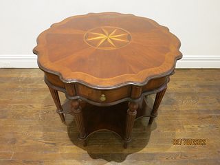 Late 19th Century Scalloped top 6 Legged Table
