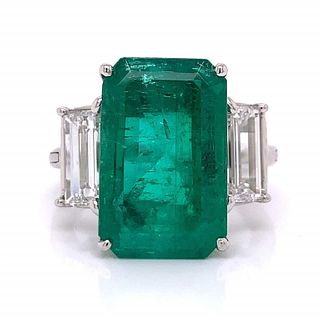 9.72 Ct. AGL Certified Emerald Ring