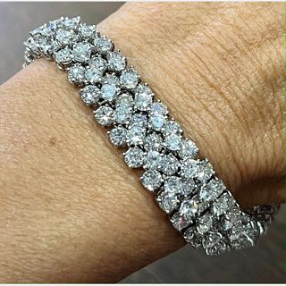 Oscar Hyman Platinum Diamond Bracelet