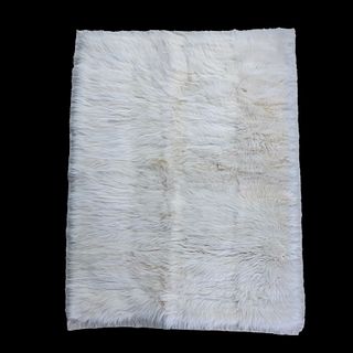 Vintage 67" x 52" White Polar Bear Skin Floor Rug